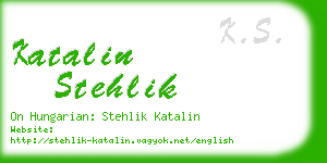 katalin stehlik business card